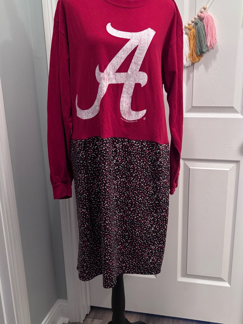 Alabama Crimson Tide Reworked Upcycled one of a kind T-Shirt Dress size XL